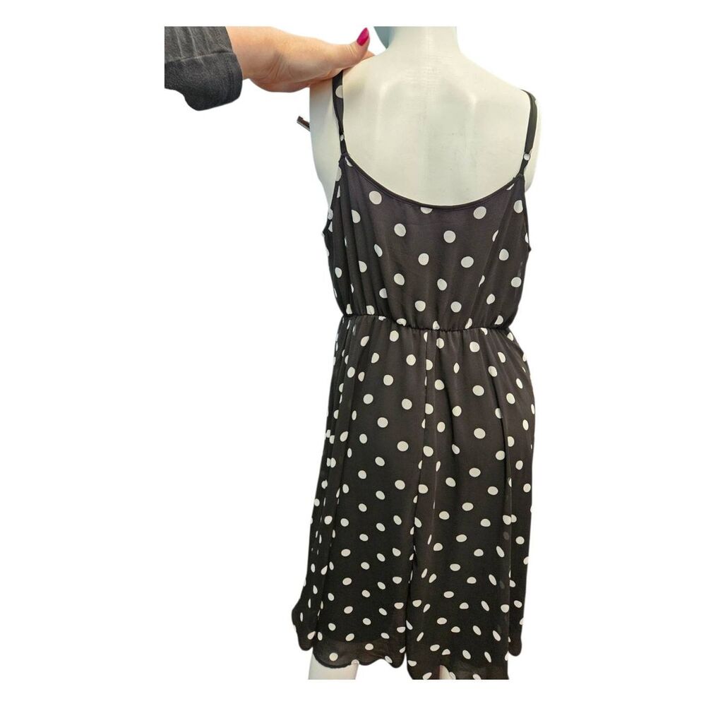 Torrid Chiffon Black and white Polka Dot Strappy Dress Womens size Large - Picture 6 of 10